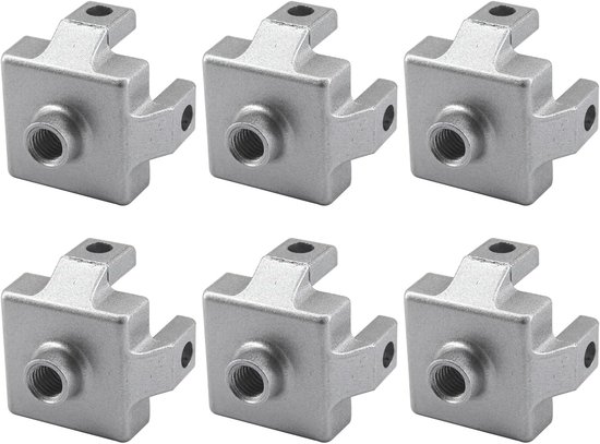 (6 stuks) 3030 M12 Voet End Connector Floor Mount Base Beugel voor T Slot Aluminium Extrusie Profiel