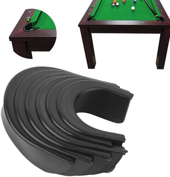 6 Stuks Billiard Hole Covers voor Biljarttafels - Rubber Lining, Geschikt voor Biljartspel, Ideaal voor Woonkamers en Speelruimtes
