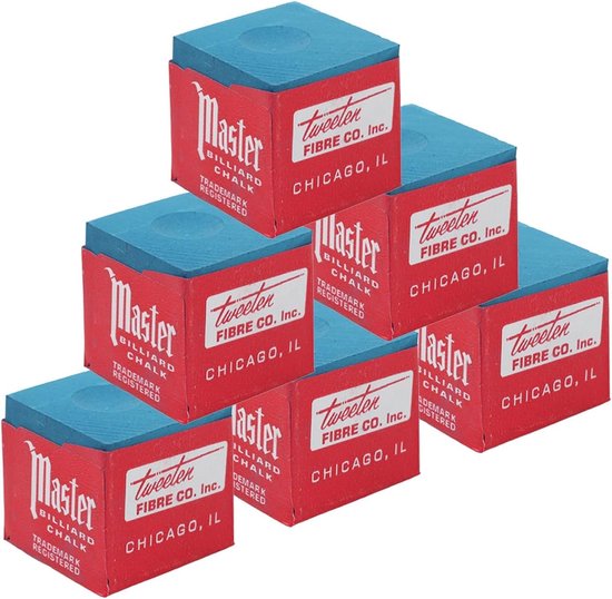 6 stuks blauw biljartkrijt, professioneel biljartkrijt, Cue Chalk, optimaal voor verschillende speelniveaus, verbetert - ShopVlot