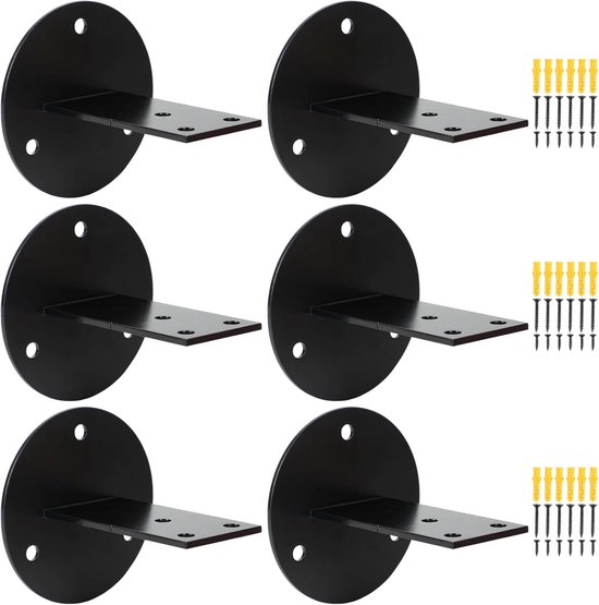 6 stuks roestvrijstalen leuninghouders met schroeven, heavy duty
