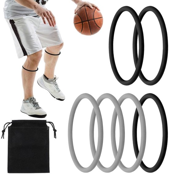 6 Stuks Verstelbare Patella Tendon Ondersteuningsbanden, Silicone Knieband voor Sporten zoals Basketbal, Hardlopen en Voetbal