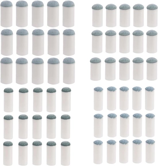 60 Stuks Slip-On Pool Cue Dots, 4 Maten Billiard Stick Sleeves en Snooker Accessoires voor Tafelonderhoud en Cue Reparatie (9/10/12/13mm)