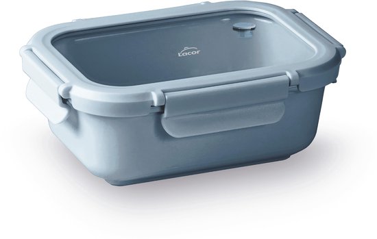 - 64641 Ceram Blue container, keramiek, 650 ml, magnetronbestendig, ovenbestendig, 100% luchtdicht, lood-, cadmium- en nikkelvrij, ClipLock-systeem