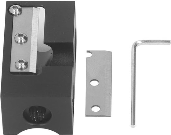 8-in-1 Biljart Trimmer Shaper, Compact en Draagbaar Biljart Pool Keu Tip Reparatiegereedschap Hoge Hardheid Zwarte Multifunctionele Aluminiumlegering voor Tikken van Merkloos