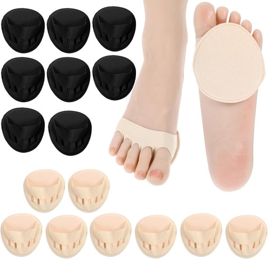 8 Paar Herbruikbare Antislip Voorvoet Pads voor Metatarsale Ondersteuning en Pijnpreventie in Hakken