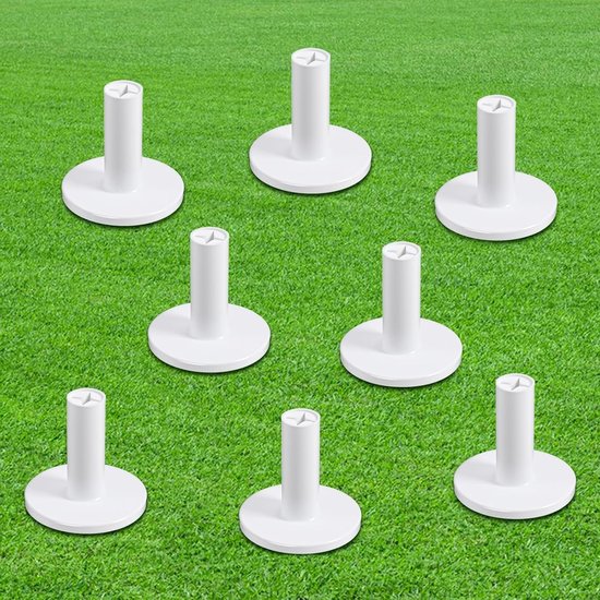8 stuks 50 mm rubber golfmatten voor driving range, duurzame en zachte praktijkmatten voor binnen en buiten gebruik