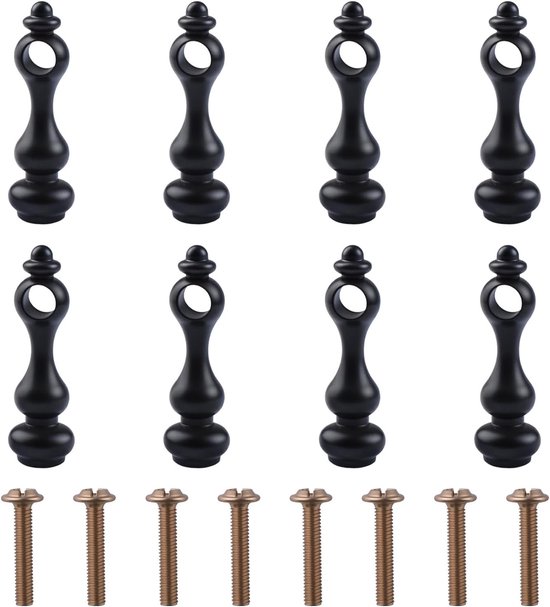 8 Stuks Railing Beugels en Meubelverbindingen van Zinklegering, Decoratieve Steunen voor Tafels en Kasten, Ideaal voor Interieur en Exterieur Gebruik