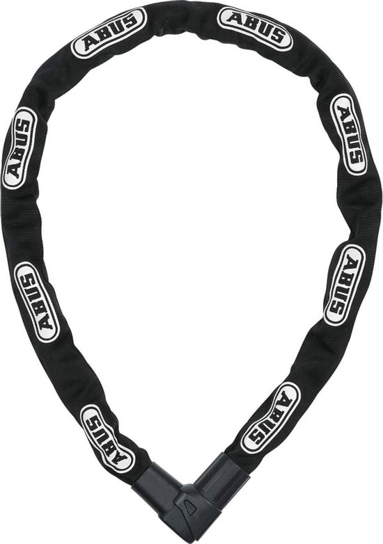 ABUS kettingslot CityChain 1010 - Flexibel fietsslot voor fietsen en e-bikes - van gehard staal en met textielmantel - ABUS-Security Level 12 - 140 cm - zwart van Merkloos