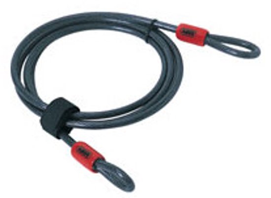 ABUS-luskabel Cobra 12 - staalkabel met kunststof omhulsel - beveiliging voor fiets- en motoraccessoires - 1,2 meter lang, 12 mm dik van Merkloos