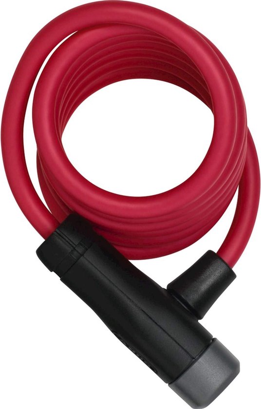 ABUS spiraalkabelslot Star 4508K/150 - Fietsslot van 8 mm dikke spiraalkabel - ABUS-Security Level 2 - Rood van Merkloos