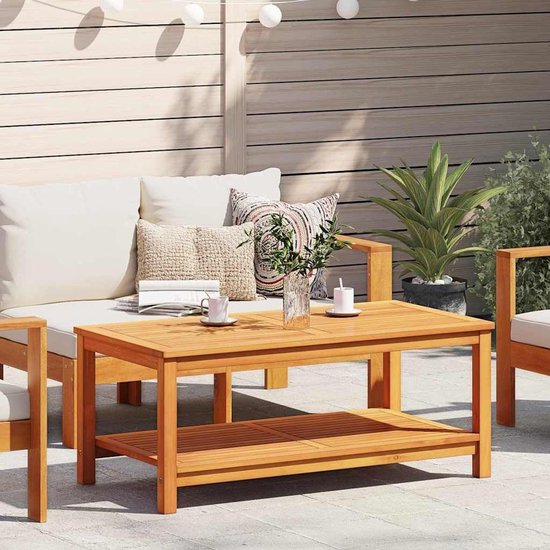 Acaciahout tuin zijtafel strak ontwerp bruin 110x55x45 cm