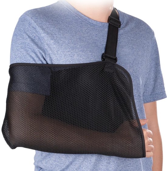 Ademend Arm Sling van Mesh Stof - Verstelbare Schoudersteun met Nekondersteuning voor Gewonde Arm, Elleboog en Pols, Geschikt voor Links en Rechts