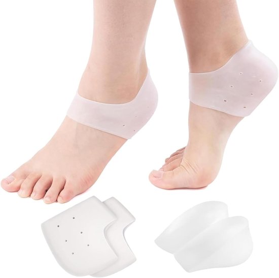 Ademend Hielbescherming voor Schoenen - 2 Stuks Silicones voor Hielen voor Mannen en Vrouwen, Verminder Hielpijn, Eelt en Likdoorns