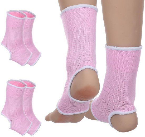 Ademende Enkeldbandages Voor Kinderen - Elastische Steun Voor Verstuikte Enkels, Bescherming Voor Sport En Dans, Hiel Sokken Voor Meisjes 6-14 Jaar (Roze)