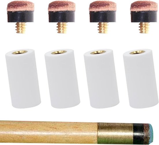 Allecta Keu Pomerans Vervangende Punten voor Biljartkeu - Set van Harde Bruine Schroefpunten - Biljart Accessoires van Merkloos