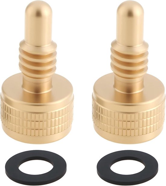 Allecto - Biljart keu accessoires - Schroeven - Messing - Gewicht - Pool - Bout - Geschikt voor Pool Keuen - 2 stuks - 17mm van Merkloos