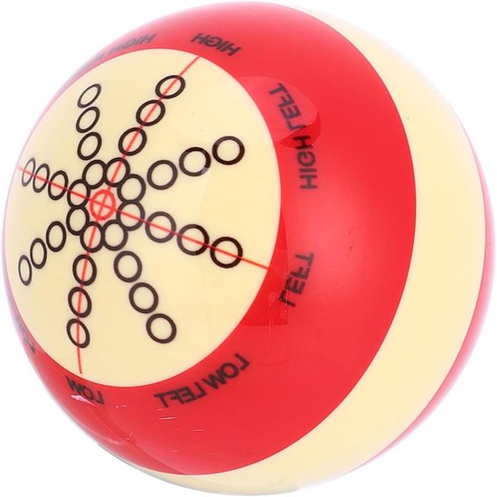 Allecto- Biljartbal Cue Ball - Biljartbal Resin Red Dot - Trainingsassistent Pool Ball - Engelse Snooker - 57.2MM Ball - Oefenhulpaccessoire voor Snooker. van Merkloos