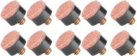 Allecto - Billiard cue tips - Pool biljart tips - Ideaal voor DIY - 11mm - Hoogwaardige kwaliteit - Perfect voor biljartliefhebbers - Inclusief 10 ...