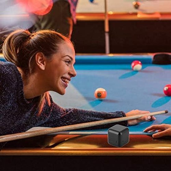 Allecto - Draagbare en duurzame Biljart Keu Tip Krijt Houder - Aluminium Biljart Accessoire - 3 kleuren - Geschikt voor Biljart en Pool - Zwart - Houdt Snooker Pool Krijthouder Gesloten Krijtetui van Merkloos