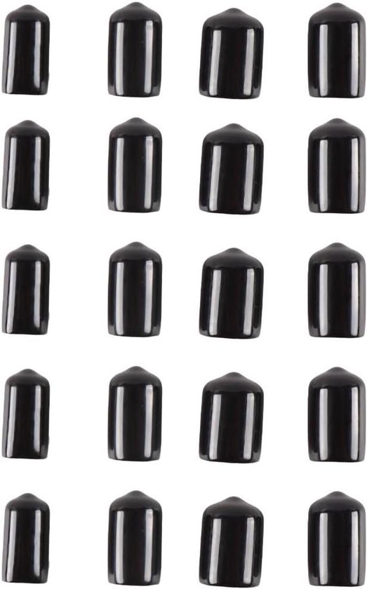 Allecto- Keutas voor keu accessoires - beschermhoezen - waterdicht - voor snooker en biljart keus - rubberen - set van 20 - zwart - stofdicht - geschikt voor verschillende keu modellen - keutipbeschermers . van Merkloos