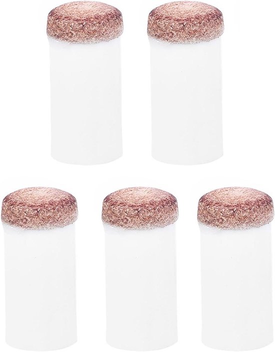 Allecto Plus - 10-Delige Biljart Keu Vervangingsset met Harde Lederen Biljart Pool Keu Tips in Opbergdoos - Snooker en Pool Keu - Slijtvaste Schroef Op Reserveonderdeel (11mm) van Allecto Plus