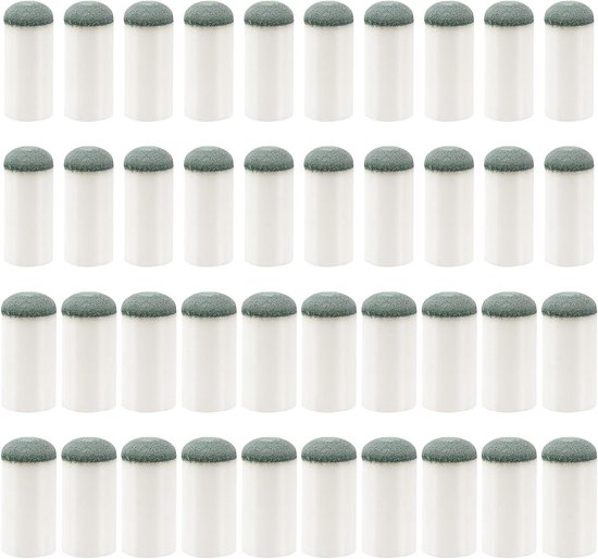 Allecto Plus - 40 stuks Pool Cue Tips zonder lijm of gereedschap - 12mm 13mm - Snooker en Pool Keu Tips. van Allecto Plus