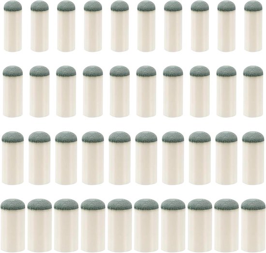 Allecto Plus - 40 stuks Poolkeu Tips zonder Lijm - 9mm 10mm 12mm 13mm - Biljart Keu Tips Vervanging voor Snooker - Set van 4 Maten - Eenvoudig te Vervangen - Poolkeu Accessoires van Allecto Plus