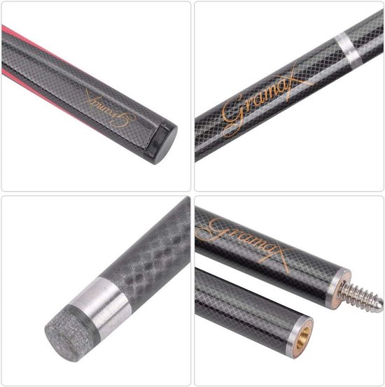 Allecto plus - Biljart Pool Cues van Duurzaam Carbon met Snooker Accessoire van Allecto