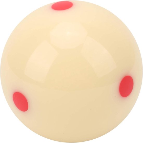 Allecto plus - Biljart snooker training cue bal met rode stippen - Ø52.5mm - Praktijk powerglide - spelkamer sportactiviteit. van Merkloos