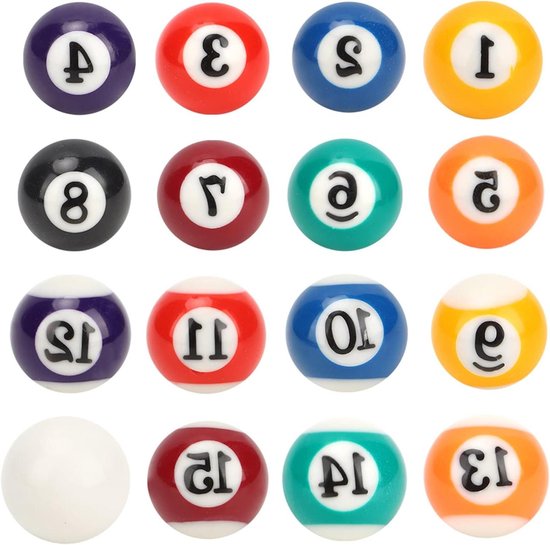Allecto Plus - Biljartballen Set voor Pooltafel - 16 stuks - Hars - Standaard Formaat - Professioneel Gebruik