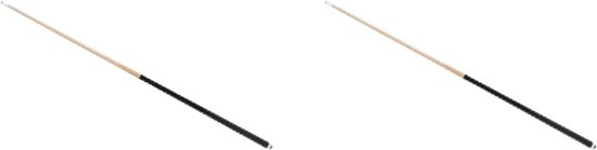 Allecto Plus - Houten Kinderbiljart Poolkeuen Set - Set van 2 - Korte Snooker Stokken - Biljartbenodigdheden voor Kinderen- Comfortabel Spelen