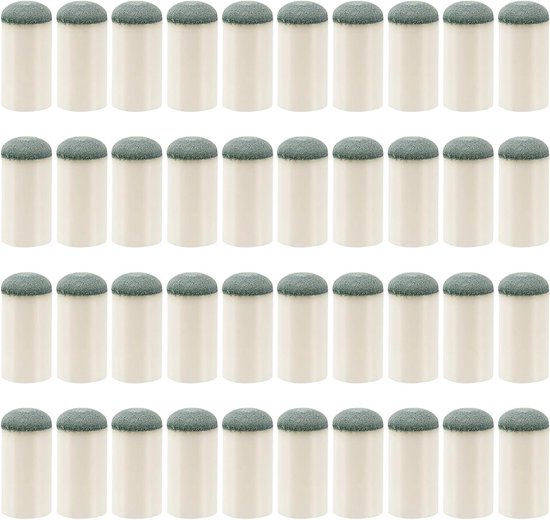 Allecto Plus - Pool Cue Tips Set voor Snooker en Biljart - Vervanging van 1.2x3cm Biljartkeu Tips - Slip-on Keu Tips Set - Biljart Accessoires - Keu Tips voor Pooltafel