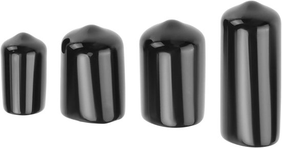 Allecto Plus - Snooker Cue Tip Cover - Rubber Pool Cue Tips - Biljart Cues Stick Bescherming Cap - Geschikt voor Snooker Cue - 10mm/12mm/13mm/14mm - Set van 20 Stuks - Beschermt Cue Tips met Rubber - Zwarte Kleur van Allecto Plus