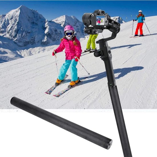 Allecto - Uitschuifbare Carbon Monopod Rod - Statiefstabilisator - Zwart - Handheld Camera Steun - Lichtgewicht en Robuust - Geschikt voor SLR-came...