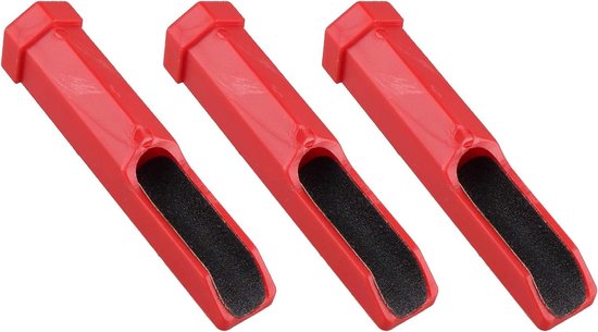 Allecto- Zwembad Snooker Biljart Cue Tip Reparatie Shaper Trimmer - hoofd slijpen gereedschap - 3 stuks - Geschikt voor alle merken - Zwart. van Merkloos