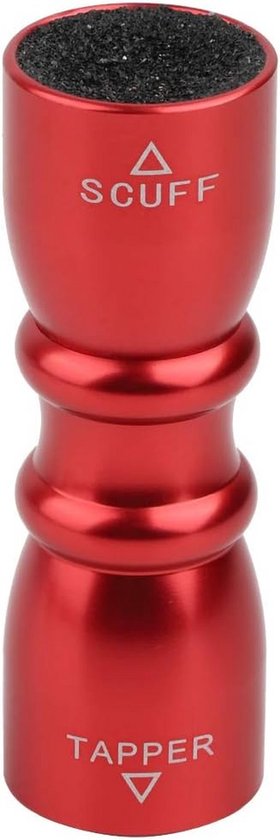 Alomejor Pool Tip Shaper 3-in-1 snooker keu tip gereedschap zakformaat zwembad tip shaper prik schuurtapper multifunctionele biljartkeu reparatie tool (rood)