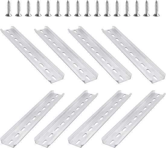 Aluminium DIN Rail van 200 mm voor Elektrische Verdelers en Controlekasten - Stevige Ondersteuningsrail 35 mm Breed