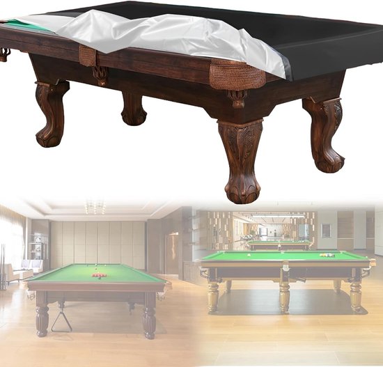Anti-stof hoes voor biljarttafel, 235 x 135 x 20 cm, lichtgewicht, met opbergzak, Oxford stof, bescherming tegen stof en krassen