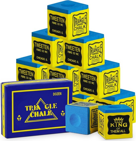 Antislip Snookerkrijt Set voor Pool Cue - 6/12 Stuks - Optimaal Grip en Controle voor Biljart Spelers van Merkloos