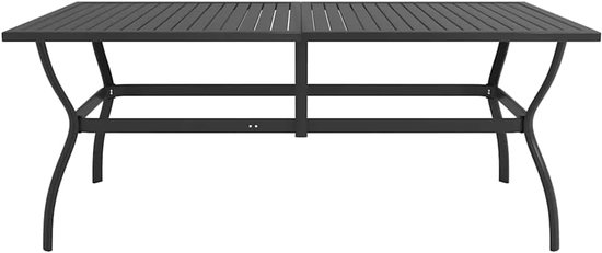 Antraciet 190x80x72 cm staal lattendesign