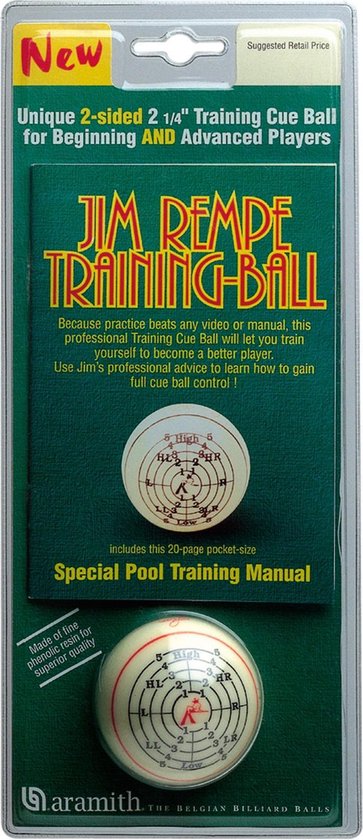 Aramith Jim Rempe training poolbal 57.2mm van Merkloos