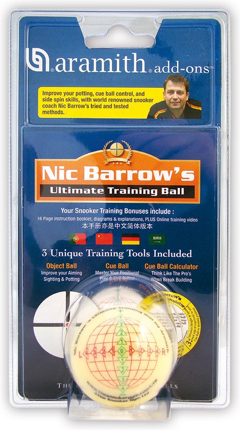 Aramith Nic Barrow's Ultimate snooker training ball 52.4mm van Aramith