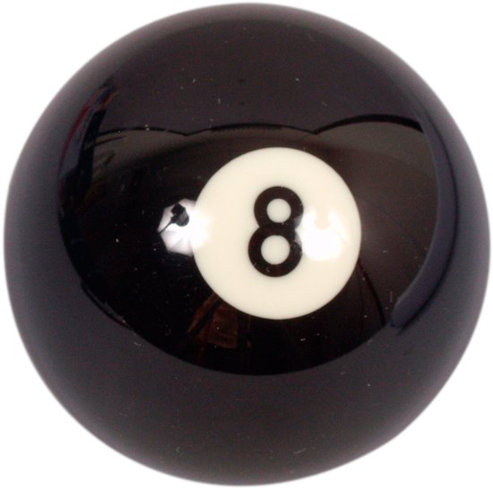 Aramith poolbal 57.2mm nr. 8 van Merkloos