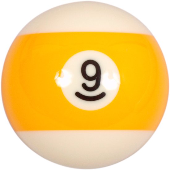 Aramith poolbal 57.2mm nr. 9 van Merkloos
