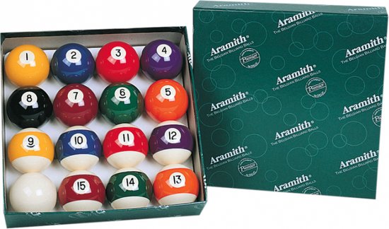 Aramith Poolballen Premier set voor grotere pooltafels - Grote maat pool ballen 57,2mm van Aramith