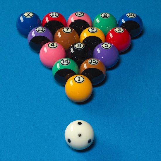 Aramith Tournament BLACK poolballen set 57.2 mm van Merkloos