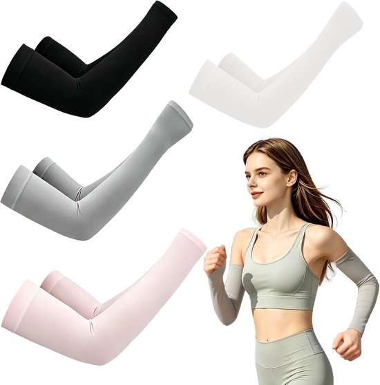 Arm Cuffs voor Mannen en Vrouwen, Compressie Mouwen met UV Bescherming voor Sport, Ademend en Tattoo Bedekkend, Perfect voor Hardlopen, Fietsen en Golf