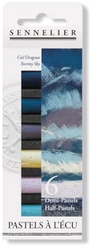 Assortiment van 6 extra fijne pastelkrijtjes met analoge kleuren voor kunstenaars