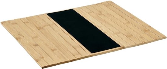 | Bandienblad, materiaal: FSC®-gecertificeerd bamboe, antislip armleuninghouder, waterafstotend, opvouwbaar, afmetingen: 42 x 34 x 0,7 cm, kleur: bruin, zwart, 58824