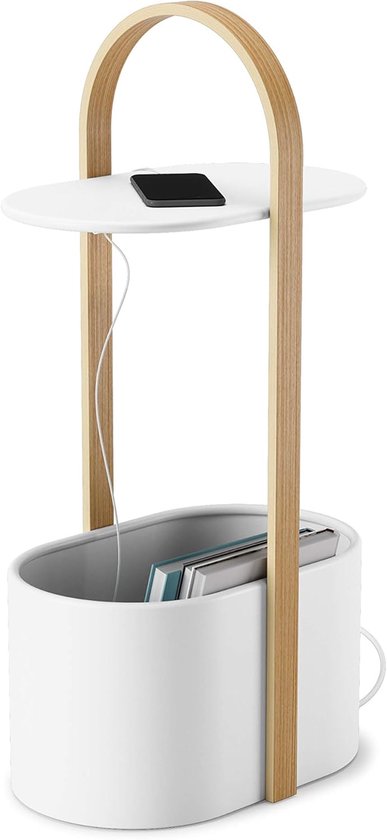 Bellwood bijzettafel, Wit/naturel